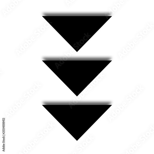black down arrow icon