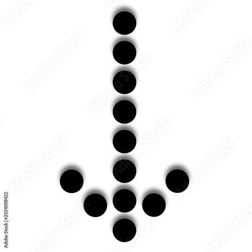 black down arrow icon