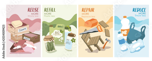 Sustainability Lifestyle Poster Set