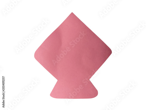 Photos Pink diamond-shaped paper clip or paperweight