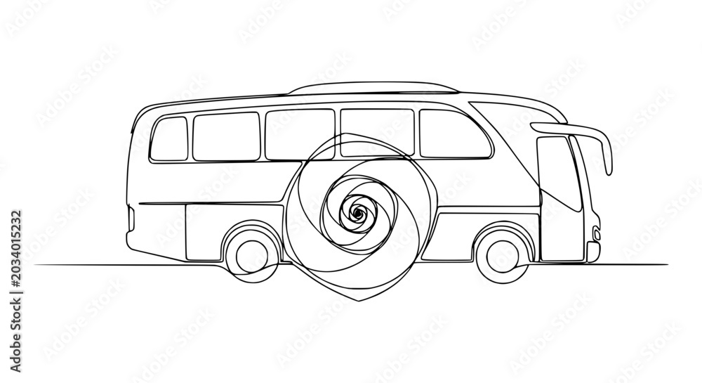 Fototapeta premium A large recreational vehicle motorhome.