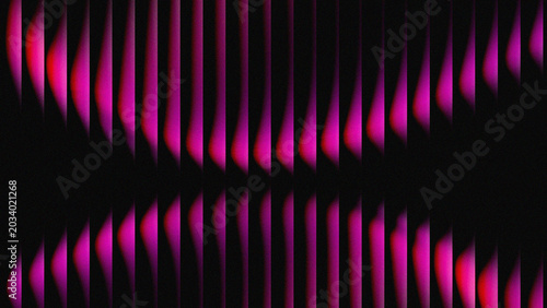 Fotografie a series of vertical lines or bars in a purplish pink color that are arranged in a repetitive manner on a solid black background