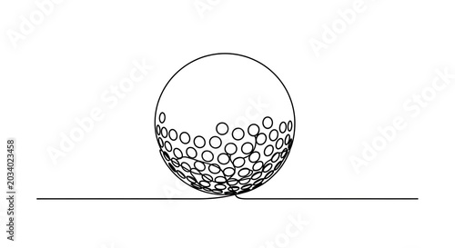 Minimalist golf ball illustration
