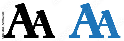 Photography font size preview vector icon
