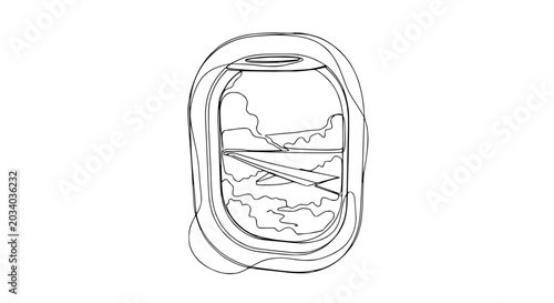 Foto Airplane window seat view outside 1.