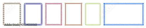 Foto Greek key ornament frames set, ancient meander border and decorative geometric e