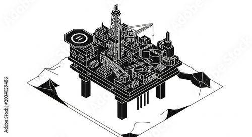 Isometric Digital Cityscape Illustration with Skyscrapers and Infrastructure.