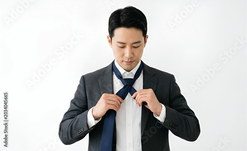 넥타이 매는 사람