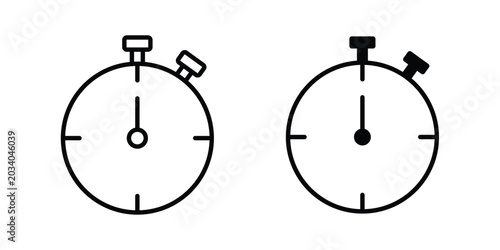 Foto Stopwatch icon vector Illustration, Solid and stroke Style Icon