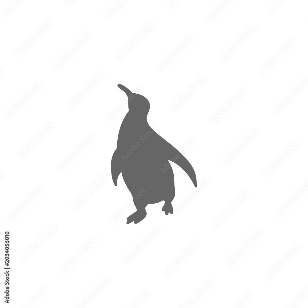 Fototapeta premium Penguin Silhouette Icon for Wildlife and Nature Concept