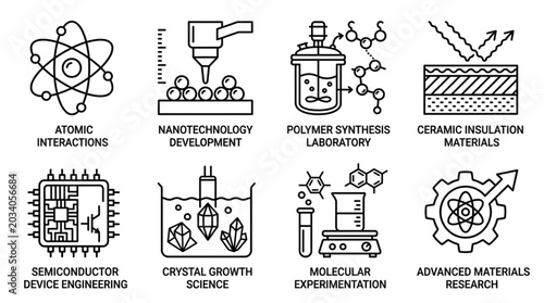Collection of Science and Technology Icons Vector Illustration.