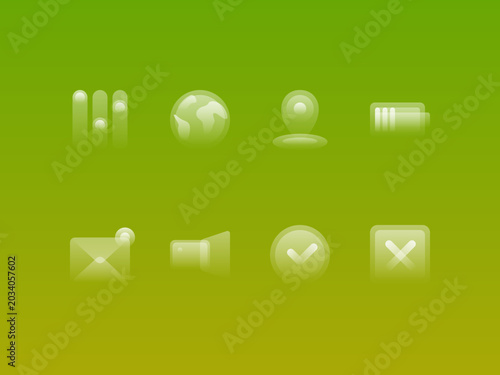 Glassy Icons Collection — Modern Gradient UI Vector Icon Pack #02