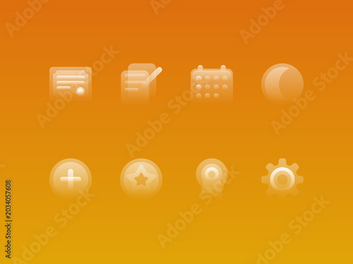 Glassy Icons Collection — Modern Gradient UI Vector Icon Pack #03