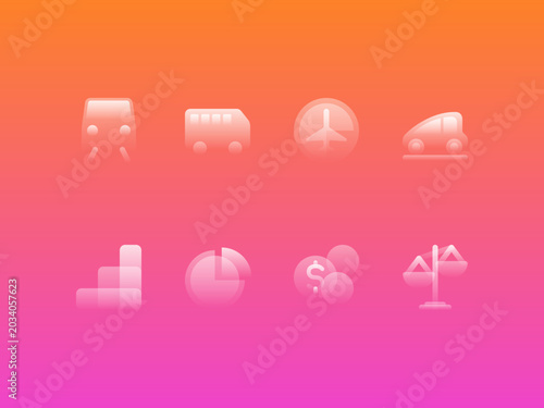 Glassy Icons Collection — Modern Gradient UI Vector Icon Pack #10