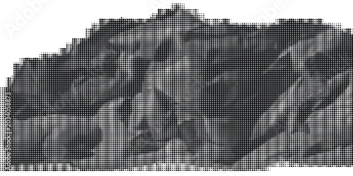 Photos Black and white illustration of faces with transparent background on a corrugate