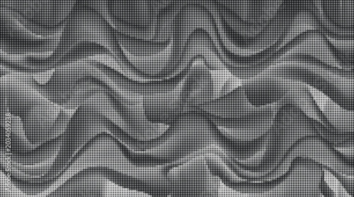 Billede på lærred Gray wavy abstract shapes on a transparent background create a dynamic design