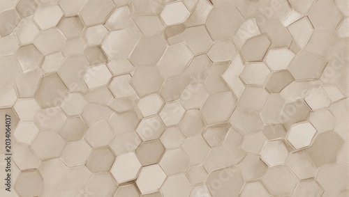 Beige Hexagon Pattern - A Modern Geometric Background.