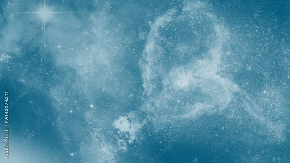 Obraz premium Fluid cosmic dust texture background in shades of blue and white