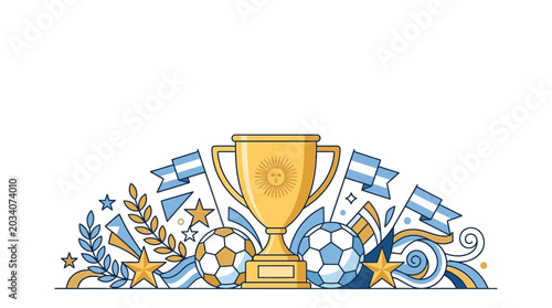 Foto Argentina Soccer Championship Trophy Illustration