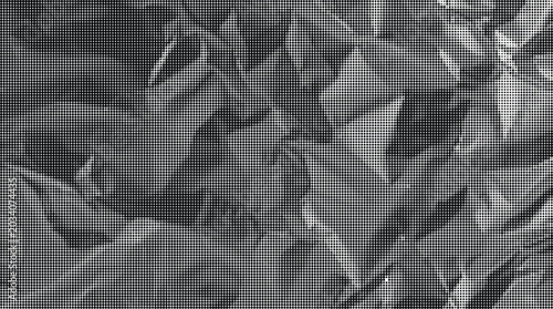 Foto A close-up detailed view of crumpled paper with various textures on a transparen