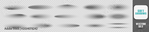 Photos Soft shadow element set with blurred shapes and smooth gradient effects on trans