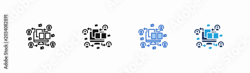 Bilde på lerret Set of interact icon collection in multiple style
