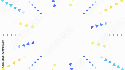 中央から外側に向けて点や星が広がるイラスト