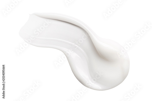 Canvas Print smear of cream texture on transparent background