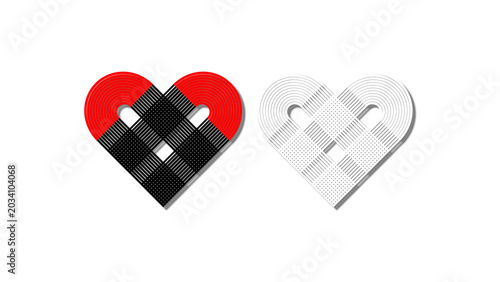 Modern red love for Presentation, Brochure, Business Card and Website Slide Design