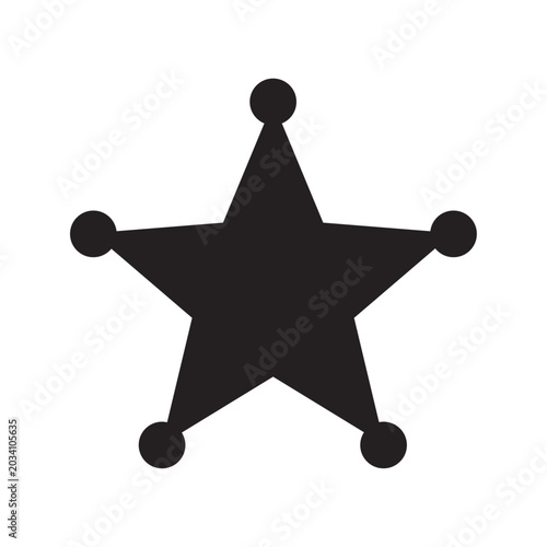 Tableau sur toile Sheriff star badge icon for law enforcement and security