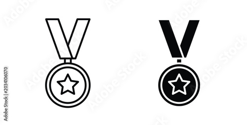 Sports medal icon for ui and web, Vector pictogram