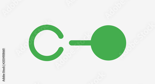 Minimalist green graphic representing connection, networking, and data integration concept