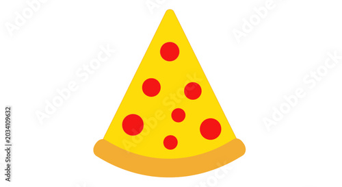 Simplistic illustration of a pizza slice depicting a delicious culinary creation