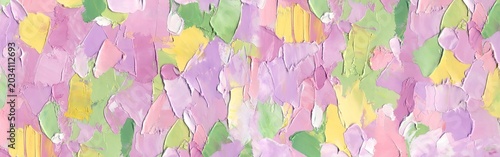 Fotografie Abstract background of oil paint strokes textures for textured wallpaper, multicolor pattern, painting art print with high detail
