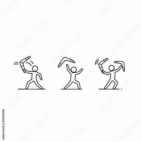 Person throwing a boomerang in outdoor action scene
