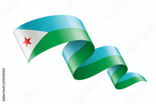 Celebrate Djibouti's Vibrant Spirit with Flowing Ribbon Flag Symbolizing National Pride and Unity for Patriotic Events and Cultural Celebrations