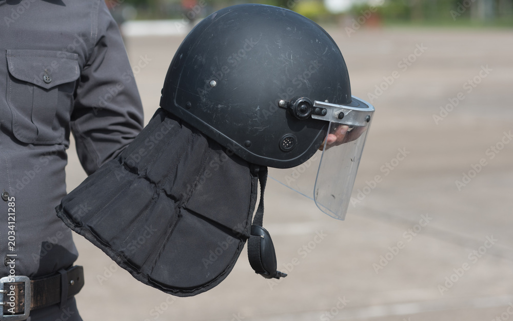 Fototapeta premium Riot police control the crowd training
