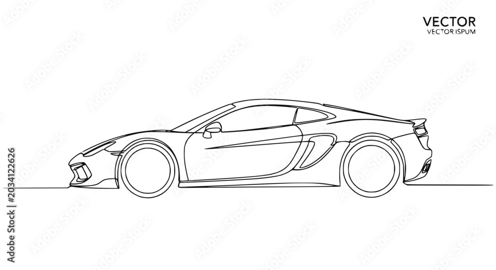 Fototapeta premium Vector illustration of a sports car.