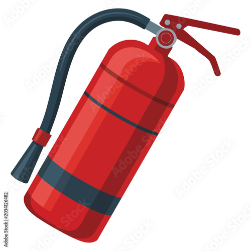 Obraz na płótnie Flat fire extinguisher vector icon isolated on white background