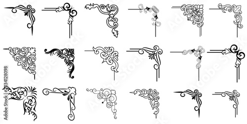 Photos luxury ornate corners baroque rococo filigree floral scrollwork antique vector s