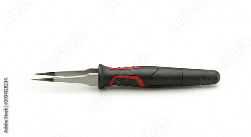 professional desoldering handpiece with tweezers tips and red ergonomic grip