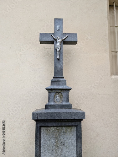 Historic Granite Crucifixion Sculpture, Czechia