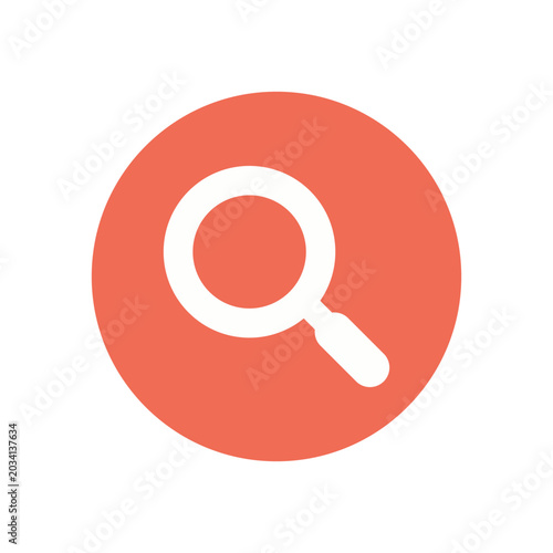 Magnifying Glass Search Icon Vector Illustration for Web Research and Zoom Symbol