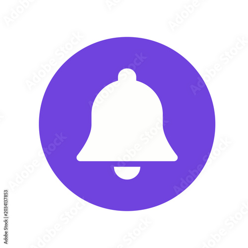 Vector Bell Icon Illustration for Notification Alarm Service Restaurant Hotel Dinner Safety Web Button and Sign Design