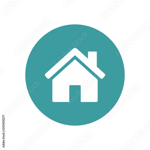 home icon button for real estate web and residential property illustration