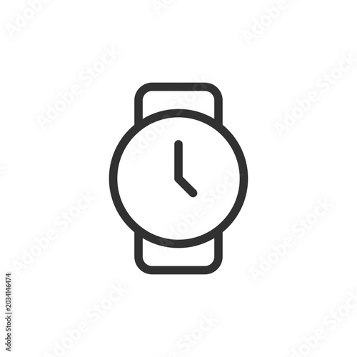 Canvas Print Wristwatch, linear style icon