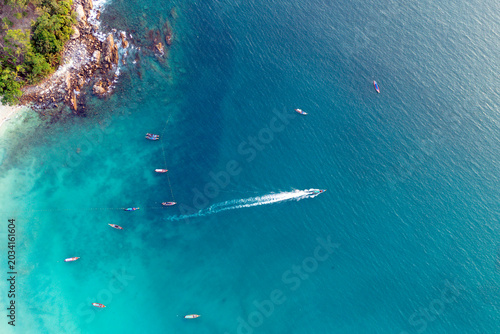 Tableau sur toile Tropical Patong beach in Phuket, Thailand, showcases clear turquoise water where