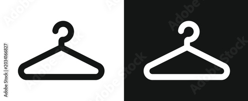 Tableau sur toile Wardrobe Icon, Minimalist Hanger Symbol For Cloakroom, Changing Room, Dressing Area And Storage Signage Vector Illustration