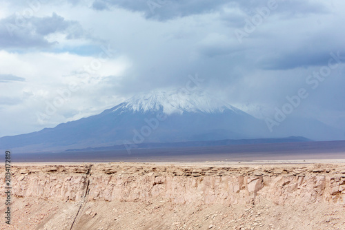 Cuadro en lienzo Mountainous landscape with clouds in the EL Abra sector, in the course of the up