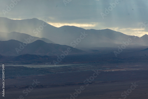 Fotografía Mountainous landscape with clouds in the EL Abra sector, in the course of the up